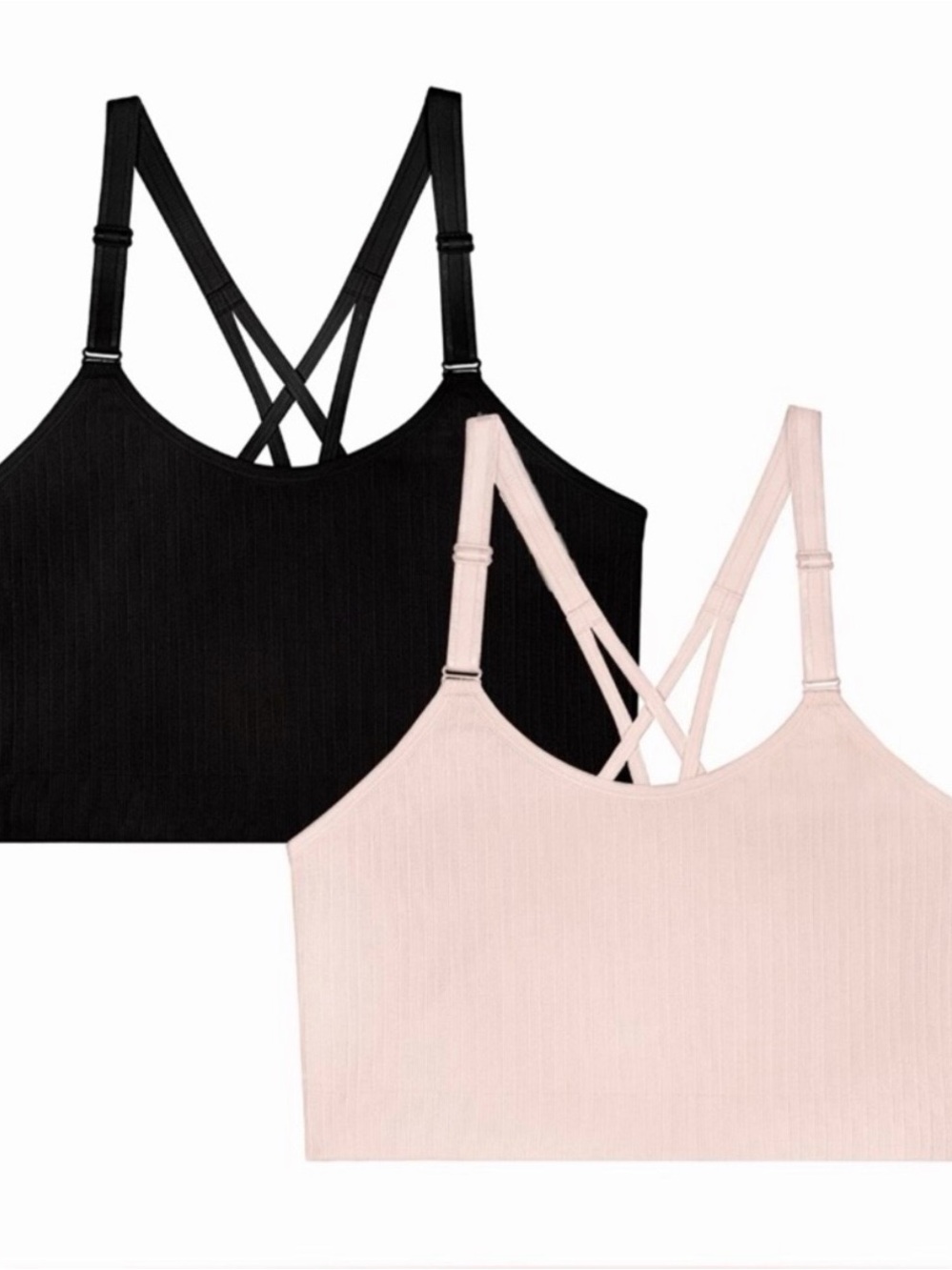 Fruit of the Loom - Seamless Strappy Back Longline Bra 2-Pack -  NEW - Size 4XL